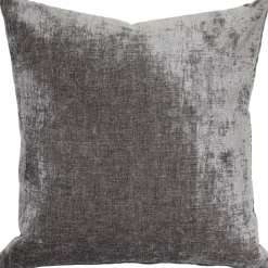 Venetian Velvet Cloud Gray Throw Pillow 17x17