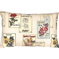 Vintage Seed Packet 16x24 Throw Pillow