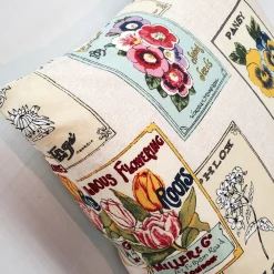 Vintage Seed Packet 20x20 Throw Pillow