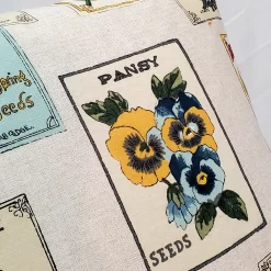 Vintage Seed Packet 20x20 Throw Pillow