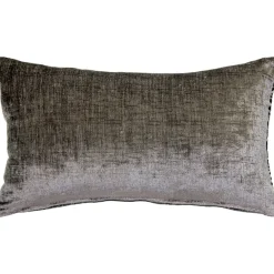 Visconti Gray Chenille Throw Pillow 12x20