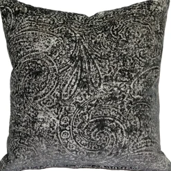Visconti Gray Chenille Throw Pillow 17x17