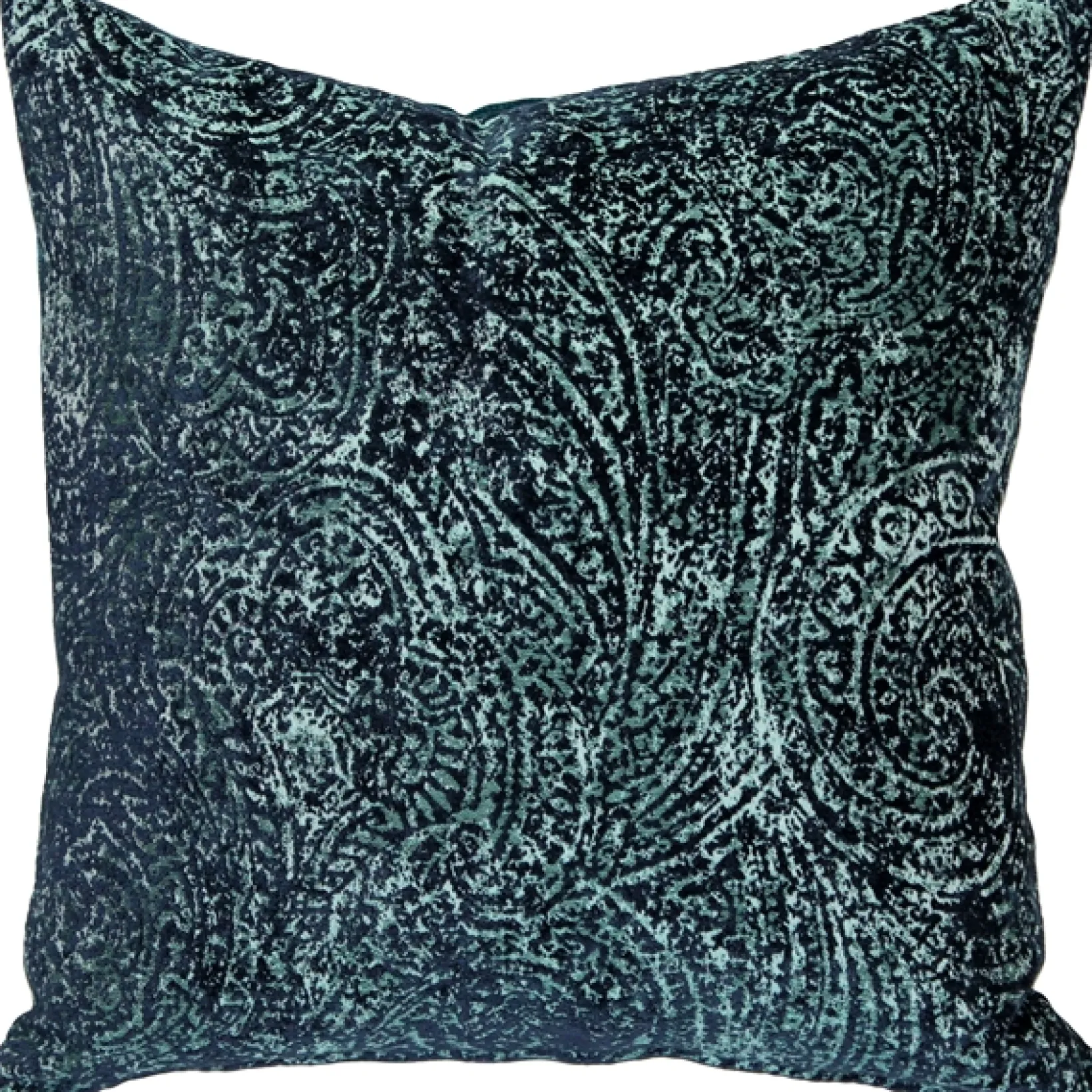 Visconti Teal Blue Chenille Throw Pillow 17x17