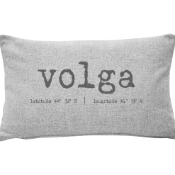Volga Gray Felt Coordinates Pillow 12x19