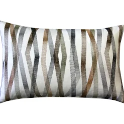 Wandering Lines Forest Grove Throw Pillow 14x24