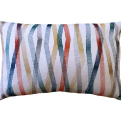 Wandering Lines Ocean Coast Throw Pillow 14x24