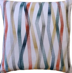 Wandering Lines Ocean Coast Throw Pillow 19x19