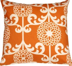 Waverly Fun Floret Citrus Orange 20x20 Throw Pillow