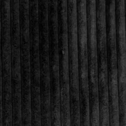 Wide Wale Corduroy 18x18 Black Throw Pillow
