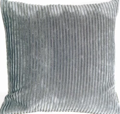 Wide Wale Corduroy 18x18 Dark Gray Throw Pillow