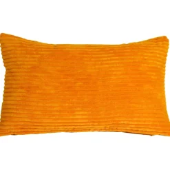 Wide Wale Corduroy 12x20 Light Orange Throw Pillow