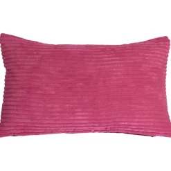 Wide Wale Corduroy 12x20 Magenta Pink Throw Pillow