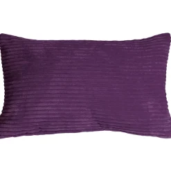 Wide Wale Corduroy 12x20 Purple Throw Pillow