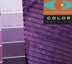 Wide Wale Corduroy 22x22 Purple Throw Pillow