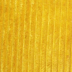 Wide Wale Corduroy 22x22 Yellow Throw Pillow