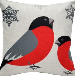 Winter Finch (Set of 3) Christmas Pillows 19x19