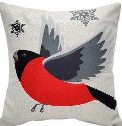 Winter Finch (Set of 3) Christmas Pillows 19x19