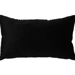 Winter Flock Black and White Throw Pillow 12x20