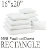 16"x20" Rectangular Feather Down Pillow Form