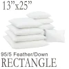 13"x25" Rectangular Feather Down Pillow Form