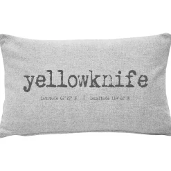 Yellowknife Gray Felt Coordinates Pillow 12x19