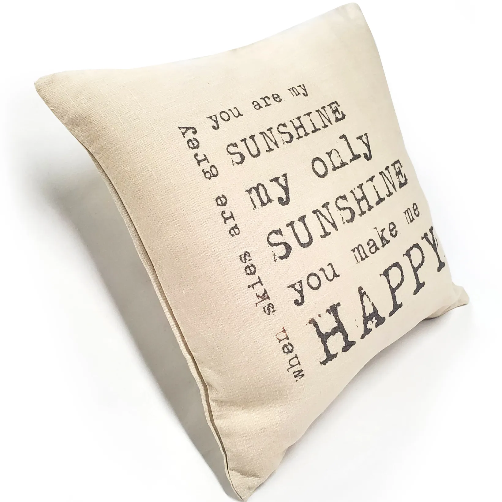 You Are My Sunshine You Make Me Happy Throw Pillow